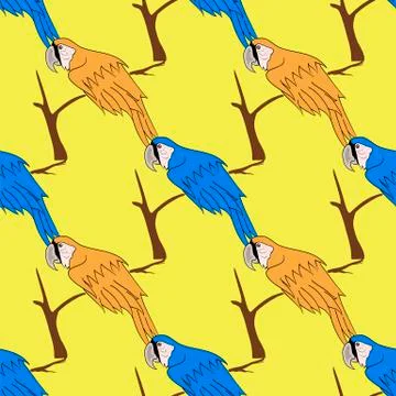 Seamless Bird Pattern Illustrazione stock