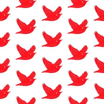 Seamless bird pattern Stock Illustration