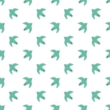 Seamless birds pattern Stock Illustration