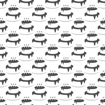 Seamless birthday cake pattern with candles for texture, textiles and simple Stock Illustration
