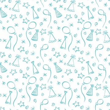 Seamless birthday design Stock Illustration