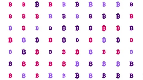 Seamless Bitcoin Icons Cryptocurrency Pattern Background Stock Footage 335808318