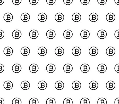 Seamless bitcoin pattern,  bitcoin background, wallpaper vector Stock Illustration