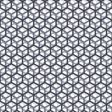 Seamless Black and Gray Cube Pattern Illustrazione stock