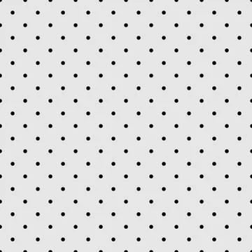 Seamless black and grey vector pattern or tile background with polka dots Stock Illustration