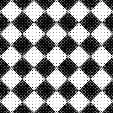 Seamless black and white circle pattern background Stock Illustration
