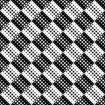 Seamless black and white diagonal square pattern background Stock Illustration