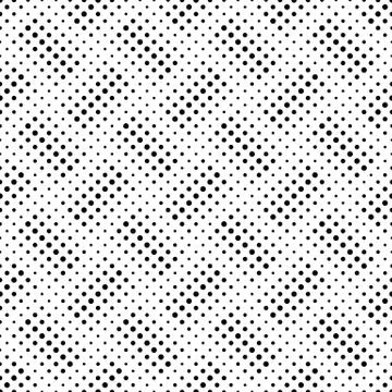 Seamless black and white dot pattern background design Illustrazione stock