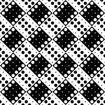 Seamless black and white dot pattern background Stock Illustration