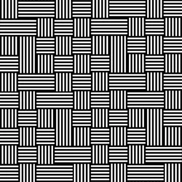 Seamless black and white geometric pattern with alternating vertical Stock Illustration