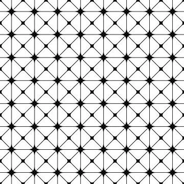 Seamless black and white grid pattern Stock Illustration