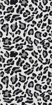 Seamless black and white leopard pattern Stock Illustration