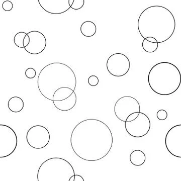 Seamless black and white pattern texture with circles Illustrazione stock