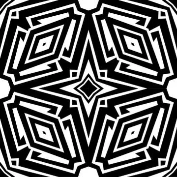 Seamless black and white pattern over white background. Monochromatic wallpap Stock Illustration