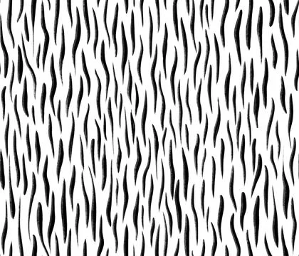 Seamless black and white pattern with vertical hand drawn brush strokes Stock Illustration