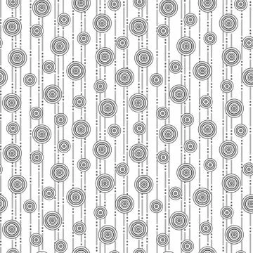Seamless black and white pattern with circles. Stock Illustration