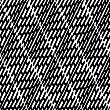 Seamless black and white pattern of abstract elements Illustrazione stock