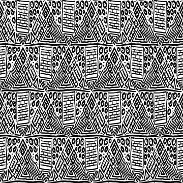 Seamless black and white pattern of abstract elements 스톡 일러스트