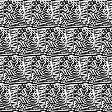 Seamless black and white pattern of abstract elements 스톡 일러스트