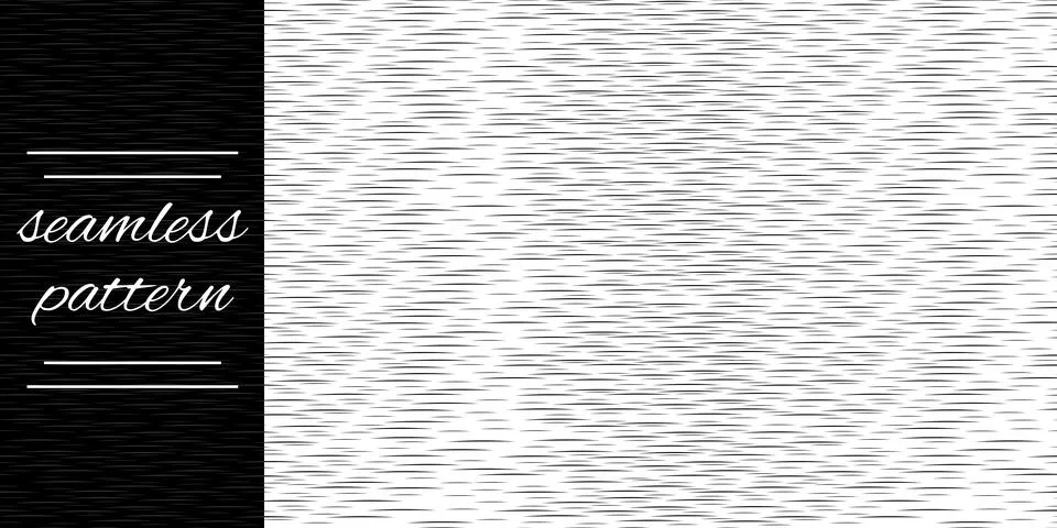 Seamless black and white pattern of fine lines Stock Illustration
