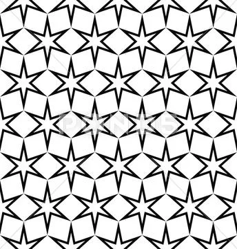 Seamless Black And White Star Pattern