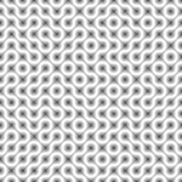 Seamless Black and White Tangled Round Stripes. Textured Geometric Pattern. Stock Illustration