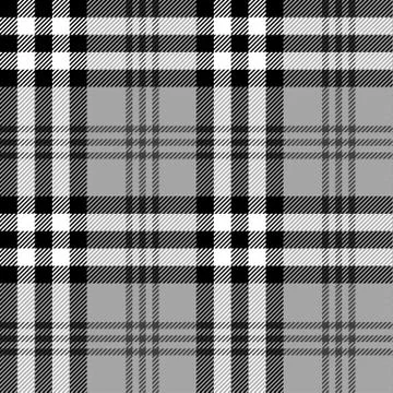 Seamless black and white tartan pattern Stock Illustration
