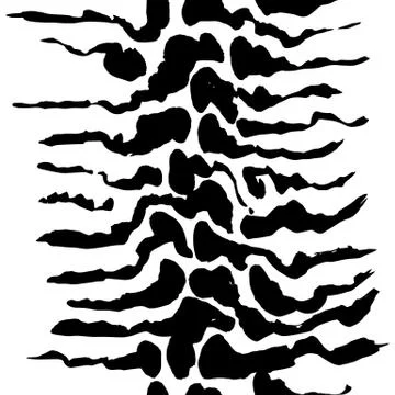 Seamless black and white tiger pattern. Tiger skin grunge texture. Vector Illustrazione stock