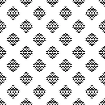 Seamless Black and White Triangle Abstract Geometric Pattern. 스톡 일러스트