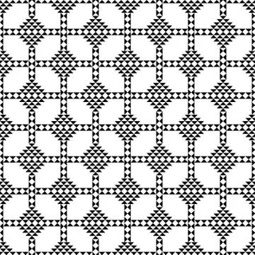 Seamless Black and White Triangle Abstract Geometric Pattern. イラスト素材