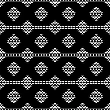 Seamless Black and White Triangle Abstract Geometric Pattern. 스톡 일러스트