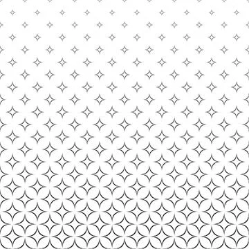 Seamless black and white vector star pattern Stock Illustration
