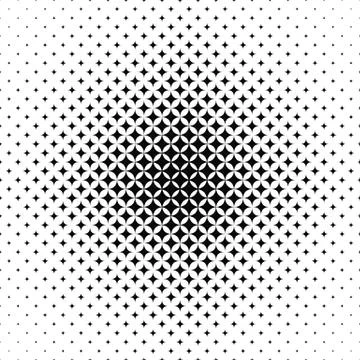 Seamless black and white vector star pattern Illustrazione stock