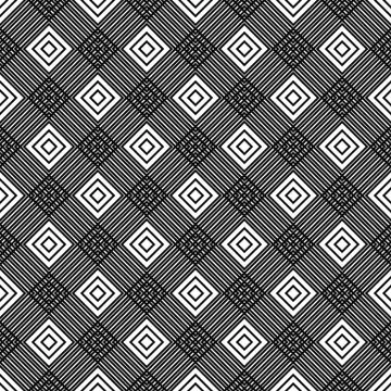 Seamless black and white vector pattern design Illustrazione stock