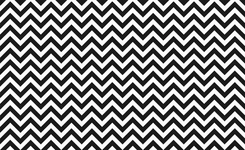 Seamless Black and White Zigzag Chevron Pattern Vector Background with Repeat Stock Illustration