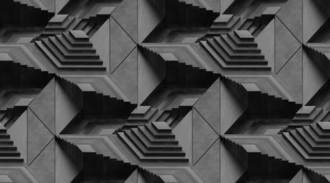 Seamless black background with abstract forms Illustrazione stock