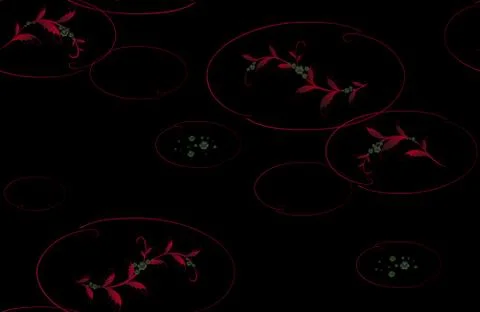 Seamless black background with patterns of red branches. EPS10 vector Stock Illustration