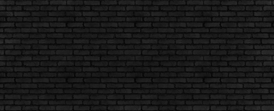 Seamless black brick wall pattern or texture Stock Photos