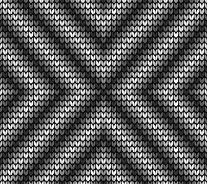 Seamless black centre knitting Stock Illustration