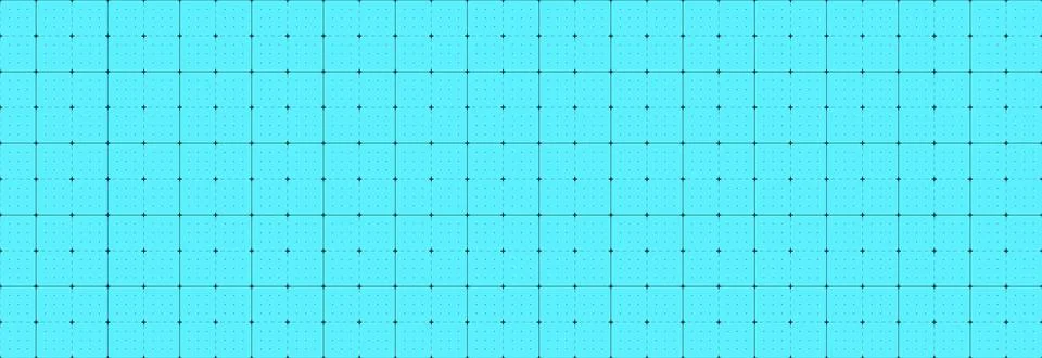 Seamless black dash grid background with cross markers at nodes on blue bg. Stock Illustration