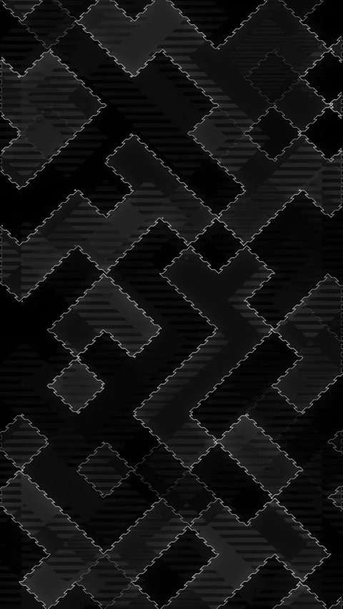 Seamless black geometric diamond pattern with subtle tech lines, futuristic.. 库存影片 341402315