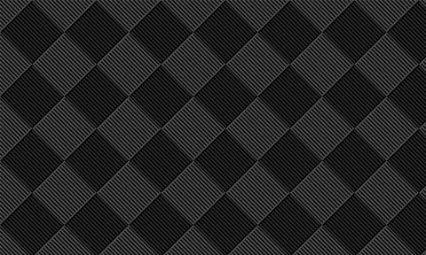 Seamless black grey square grid tiles pattern wall background Illustrazione stock