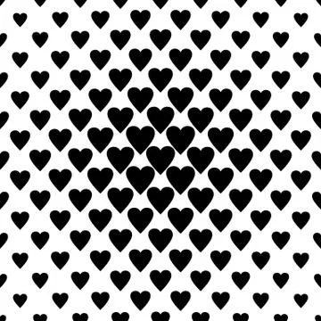 Seamless black heart pattern イラスト素材