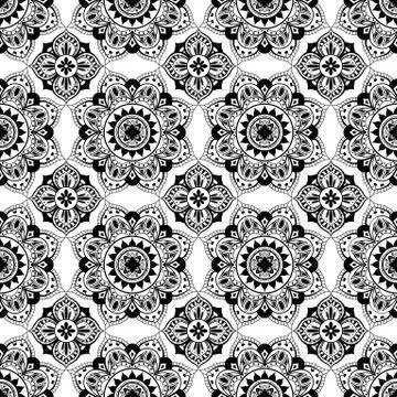 Seamless black lace Stock Illustration