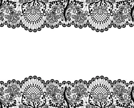 Seamless black lace Stock Illustration