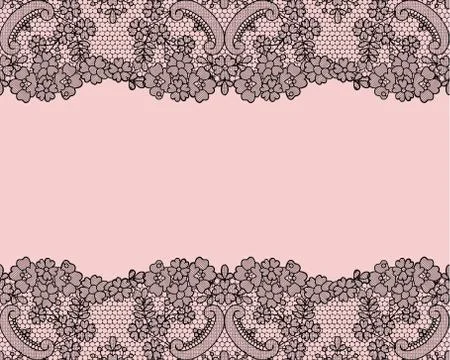 Seamless black lace Stock Illustration