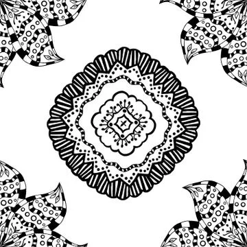 Seamless black pattern Stock Illustration
