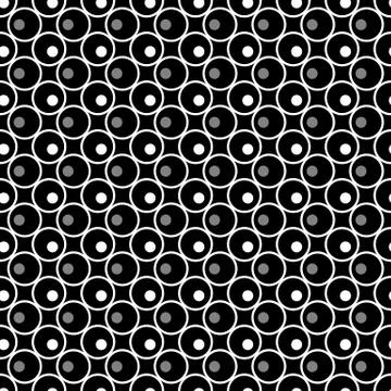 Seamless Black Polka Dot Background Vector Stock Illustration