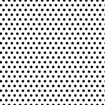 Seamless Black Polka Dot Pattern On White Background Retro Textile And Grap.. イラスト素材