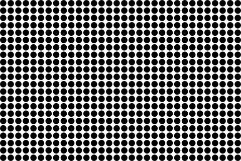Seamless Black Polka Dot Pattern on White Background, Abstract Halftone Cir.. Stock Illustration